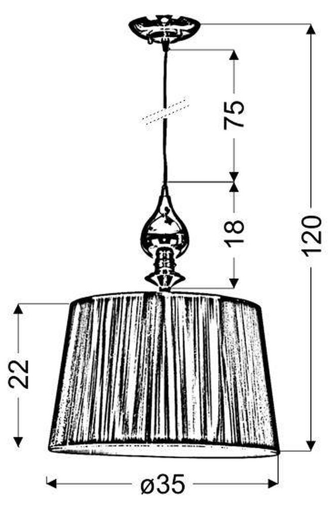 Candellux Gillenia lampa wisząca 1x60W srebrna 31-07155