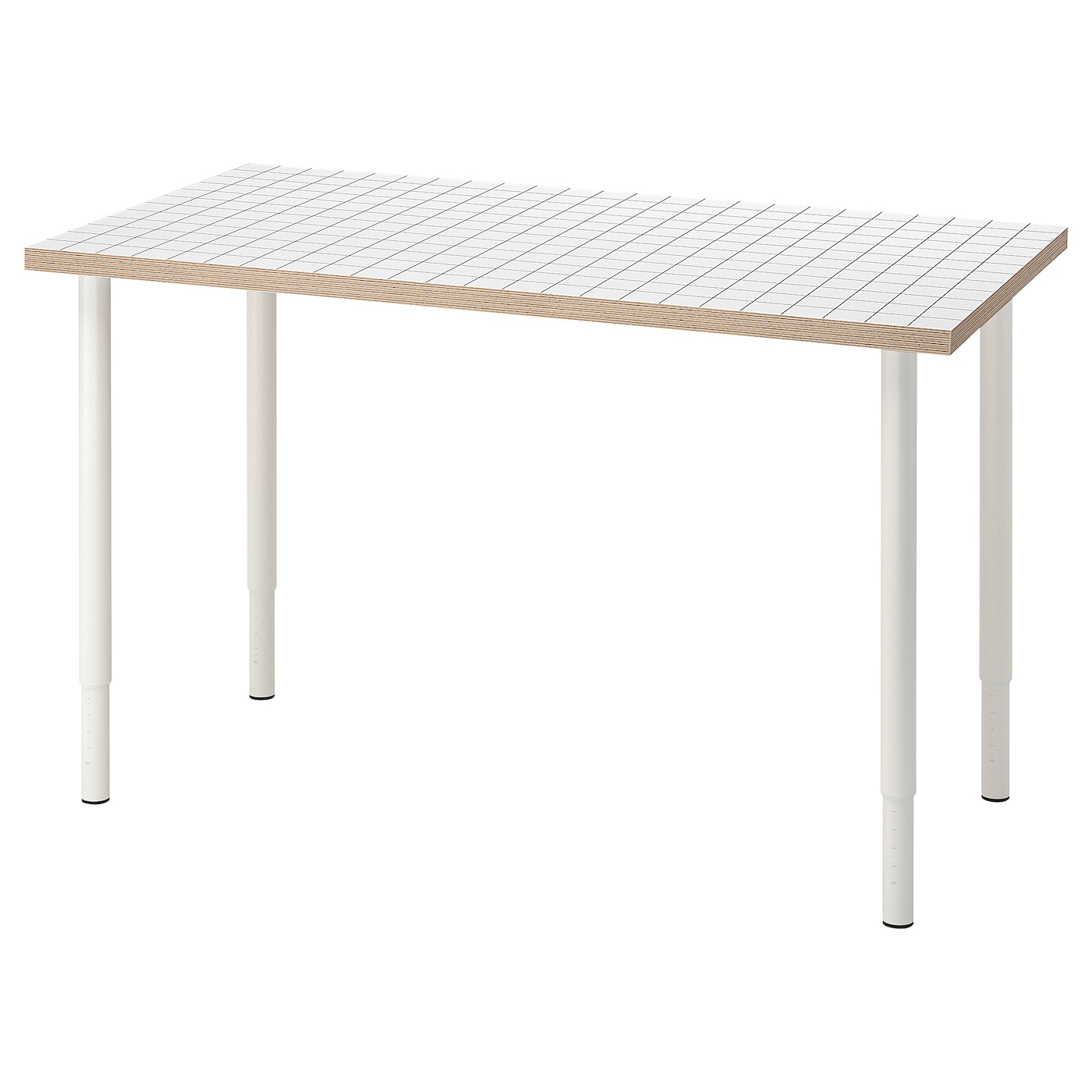 IKEA LAGKAPTEN / OLOV Biurko, Biały antracyt/biały, 120x60 cm