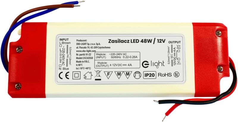 Zasilacz LED Ekolight 48 W IP20