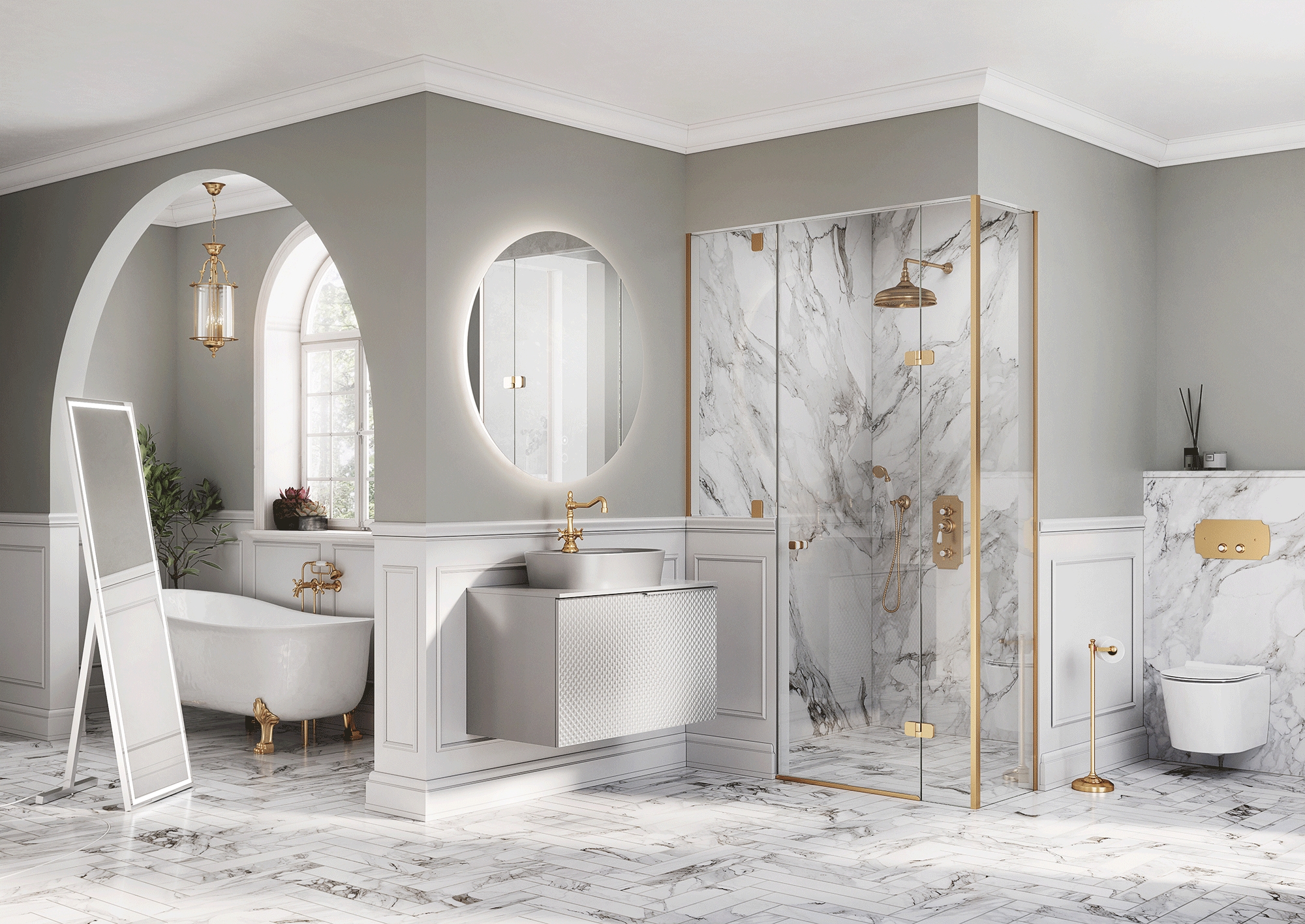 Elita Glam szafka 122x47,1x54 cm podumywalkowa wisząca white matt RE011200165290