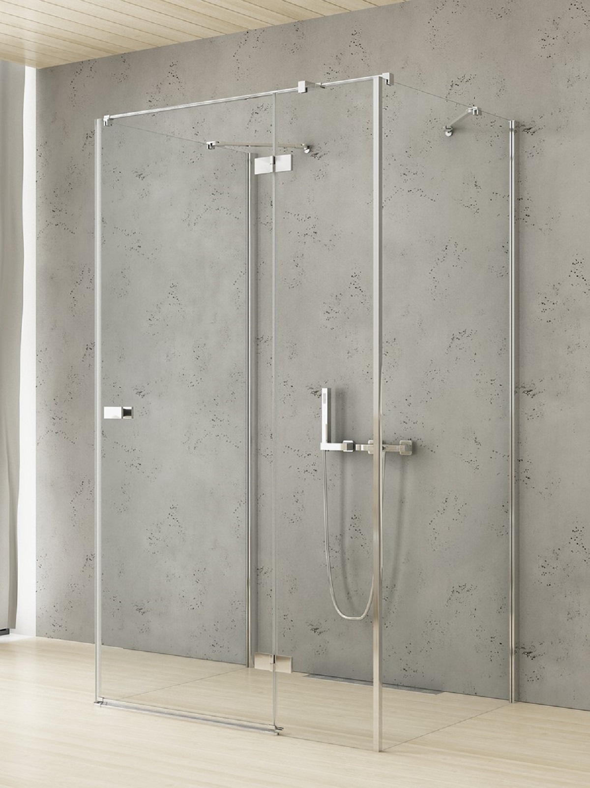 New Trendy Reflexa kabina prysznicowa 100x70 cm prostokątna prawa chrom połysk/szkło przezroczyste EXK-5212