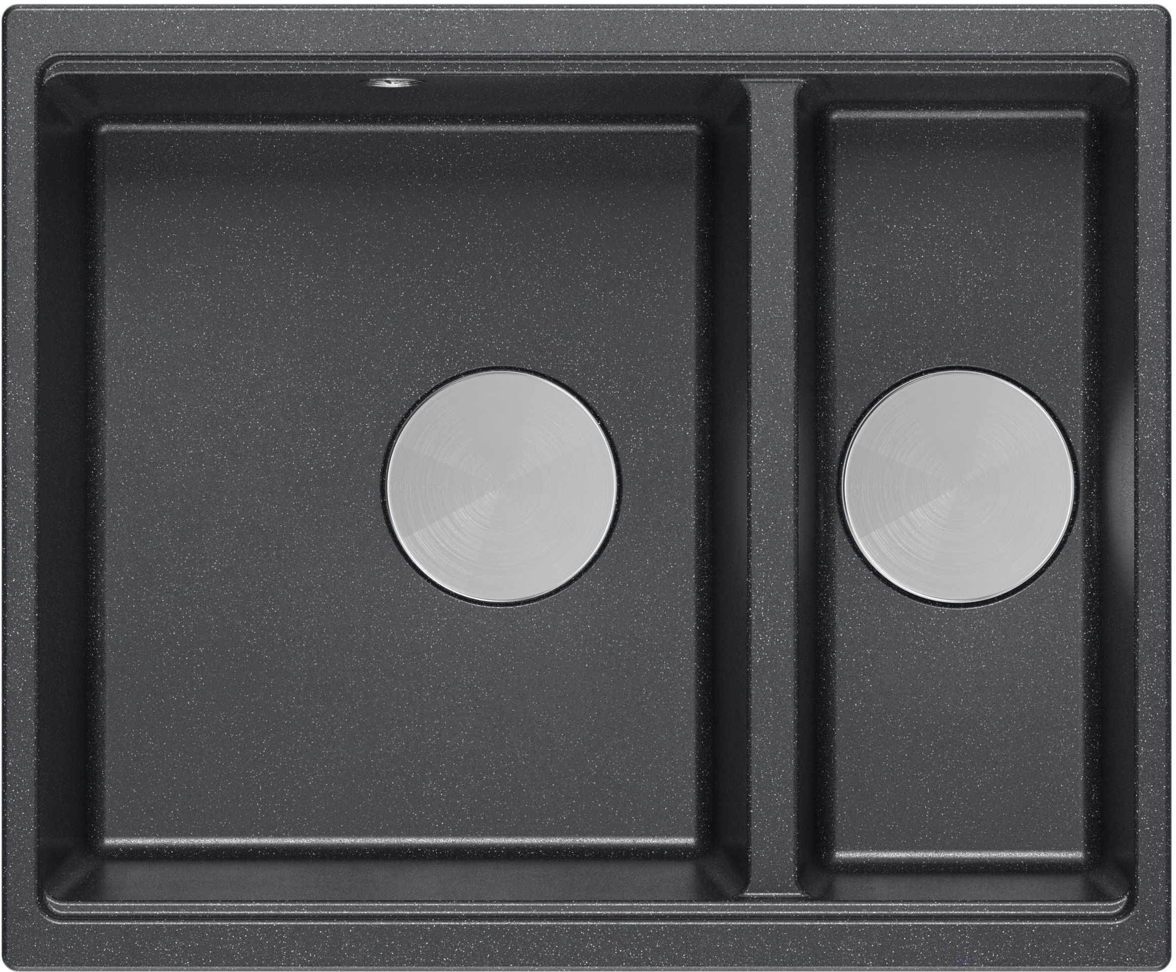 Quadron Logan 150 zlewozmywak 55x46 cm Graniteq czarny/stalowy HCQL5646U8-BS_U