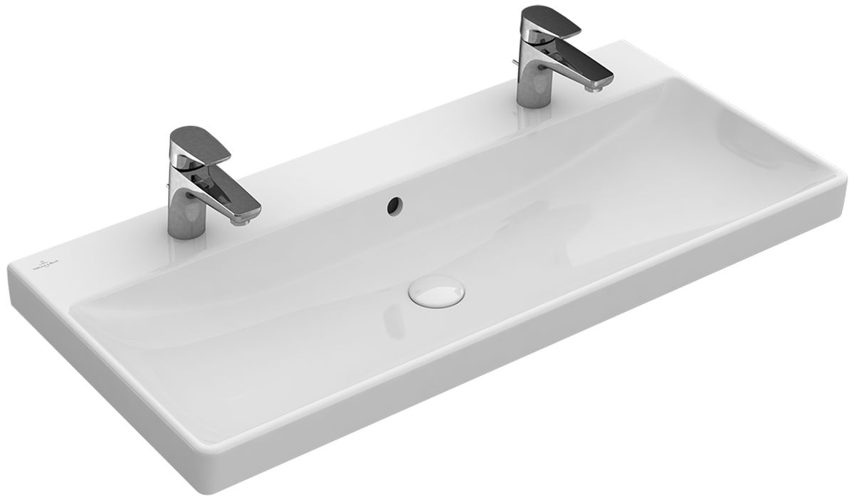Villeroy & Boch Avento umywalka 100x47 cm prostokątna CeramicPlus Weiss Alpin 4156A4R1