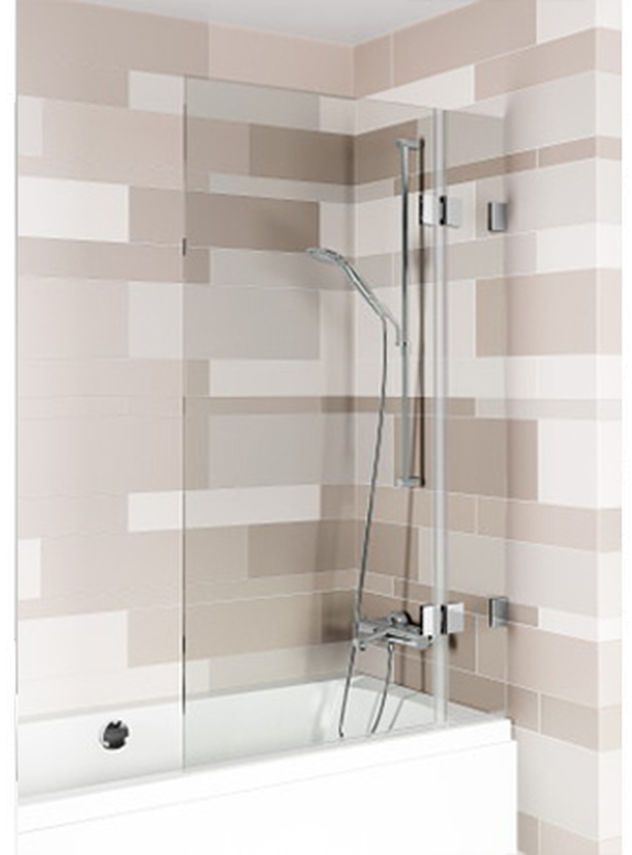 Riho Scandic NXT X109V parawan nawannowy 90 cm 2-częściowy prawy czarny mat/szkło przezroczyste G001154121