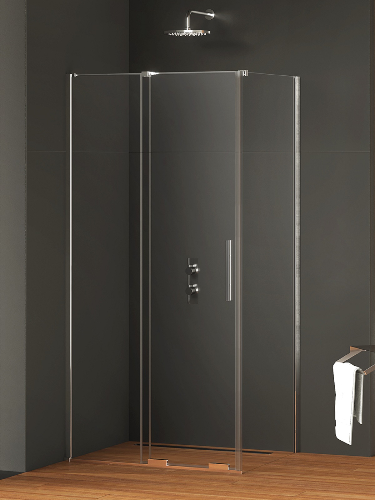 New Trendy Smart kabina prysznicowa 110x110 cm kwadratowa chrom połysk/szkło przezroczyste EXK-4028