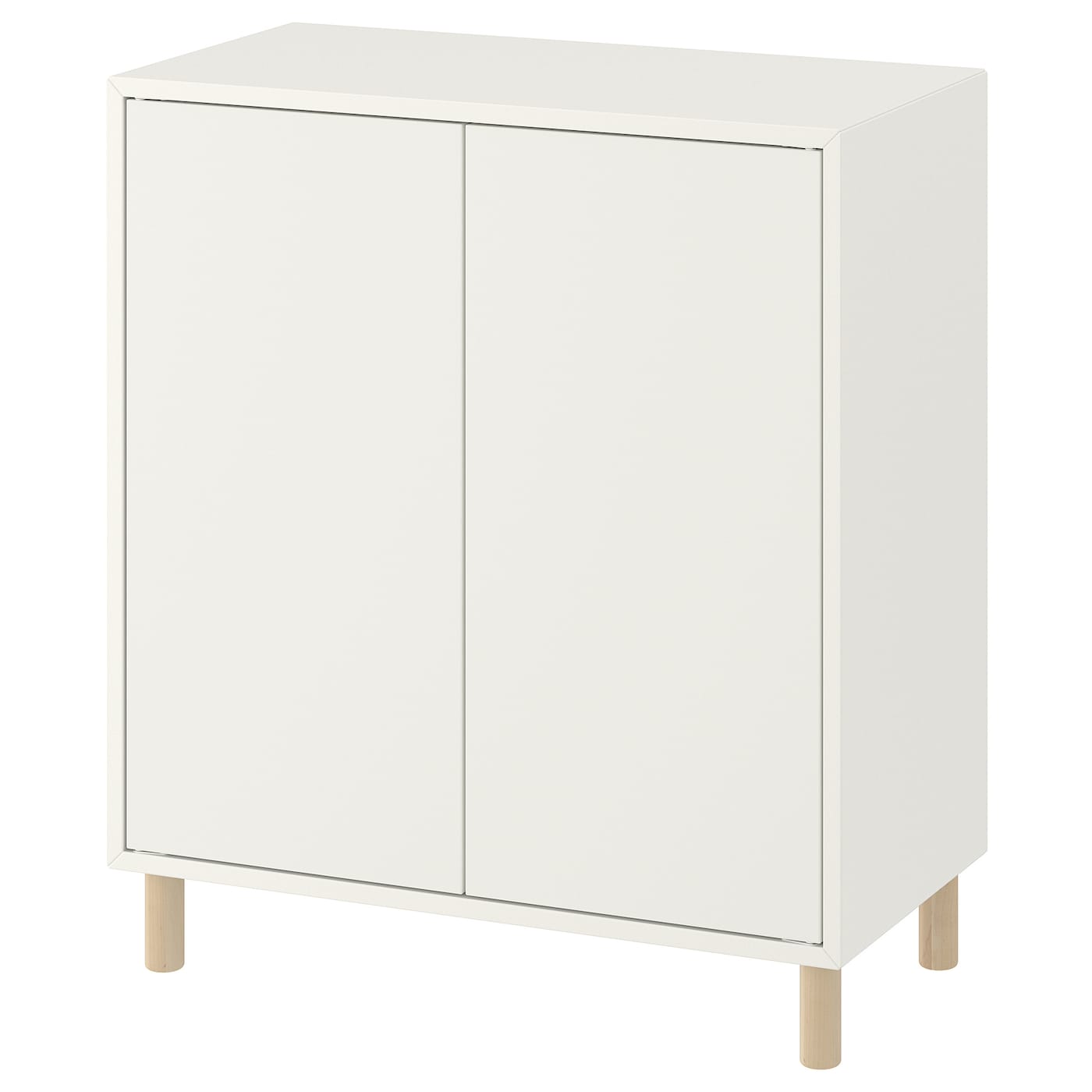 IKEA EKET kombinacja szafek z nóżkami, biały/drewno, 70x35x80 cm