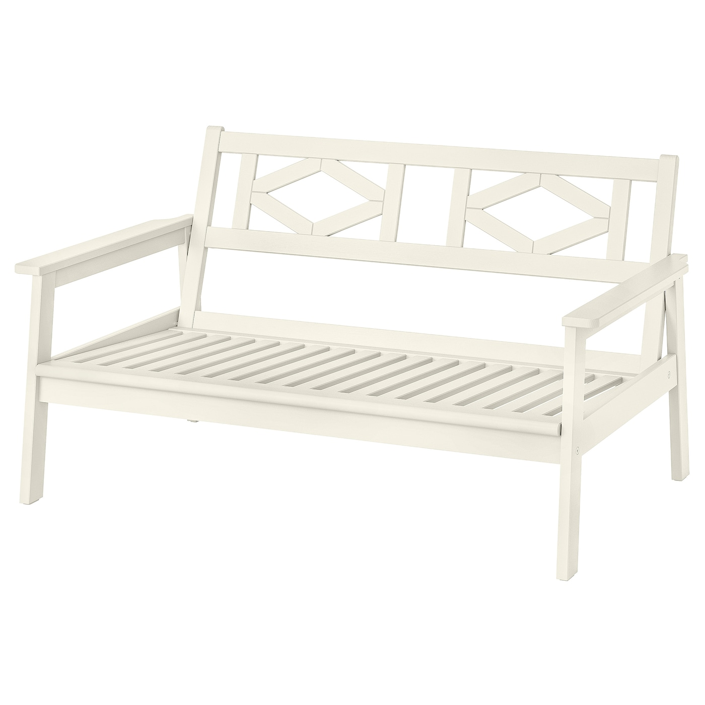 IKEA BONDHOLMEN sofa 2-osobowa, na zewnątrz, biały/beżowy, 139x81x73 cm
