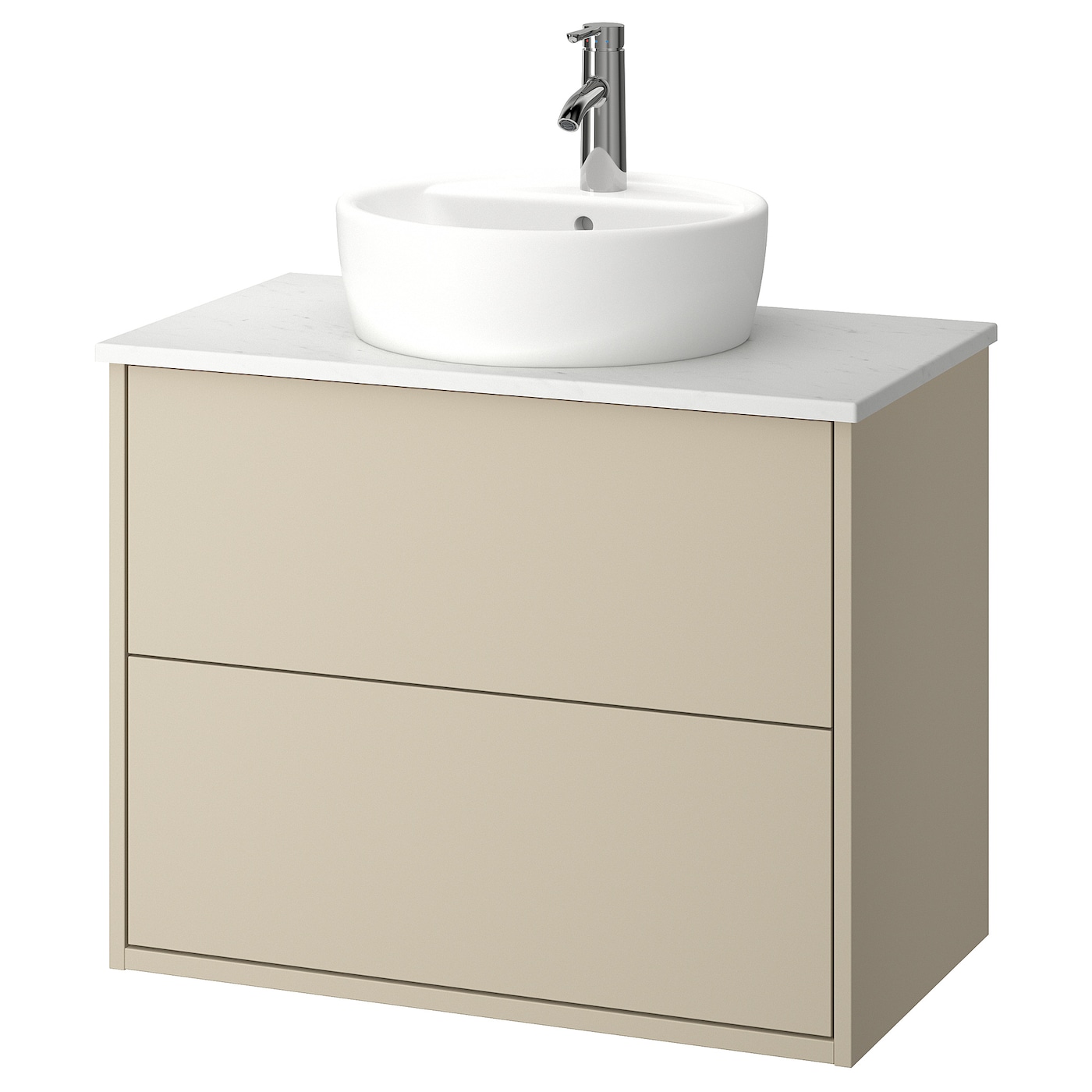 IKEA HAVBÄCK / TÖRNVIKEN szaf umyw z szufladami/umyw/bateria, beżowy, 82x49x79 cm