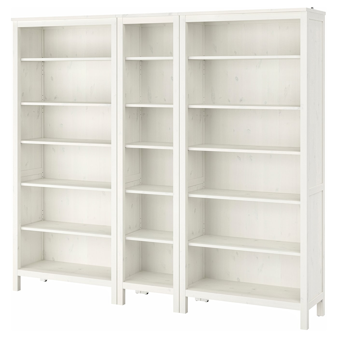 IKEA HEMNES regał, biała bejca, 229x197 cm