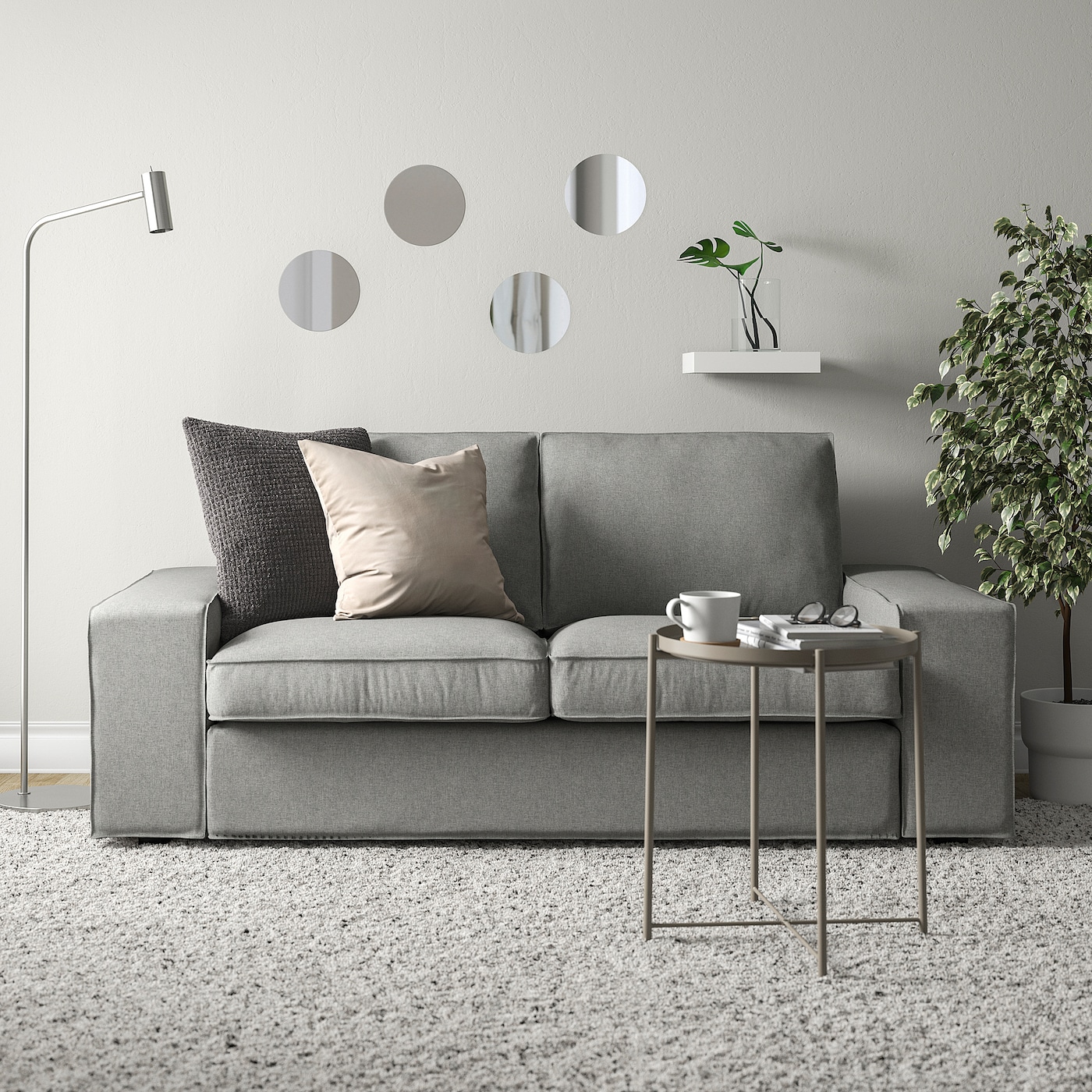 IKEA FÄRGEK lustro ozdobne, szary, 20 cm