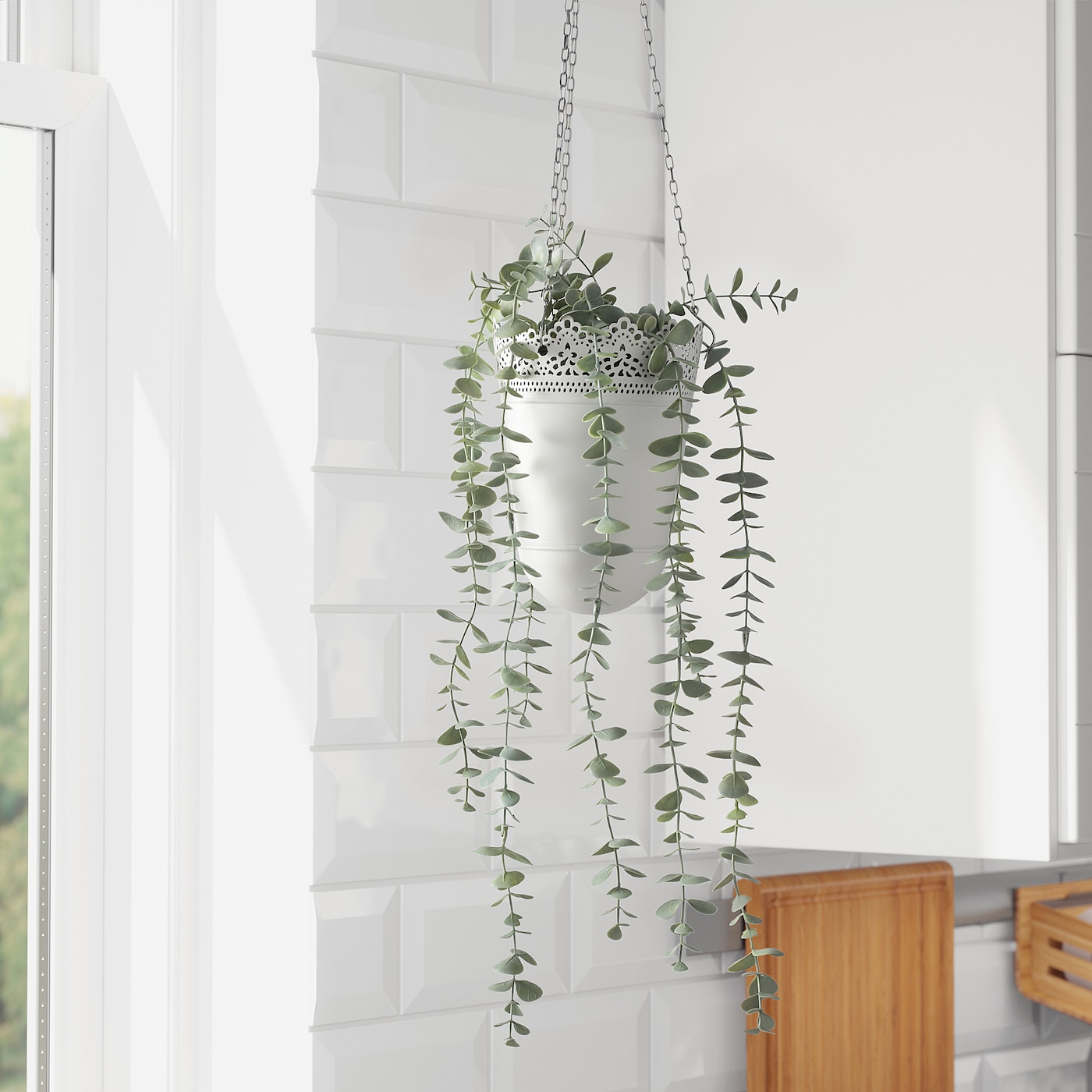 IKEA FEJKA sztuczna roślina doniczkowa, do wewnątrz/na zewnątrz wiszący/eukaliptus, 9 cm
