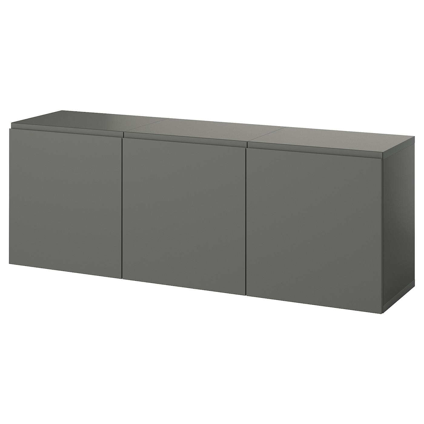 IKEA BESTÅ kombinacja szafek ściennych, ciemnoszary/Västerviken ciemnoszary, 180x42x64 cm