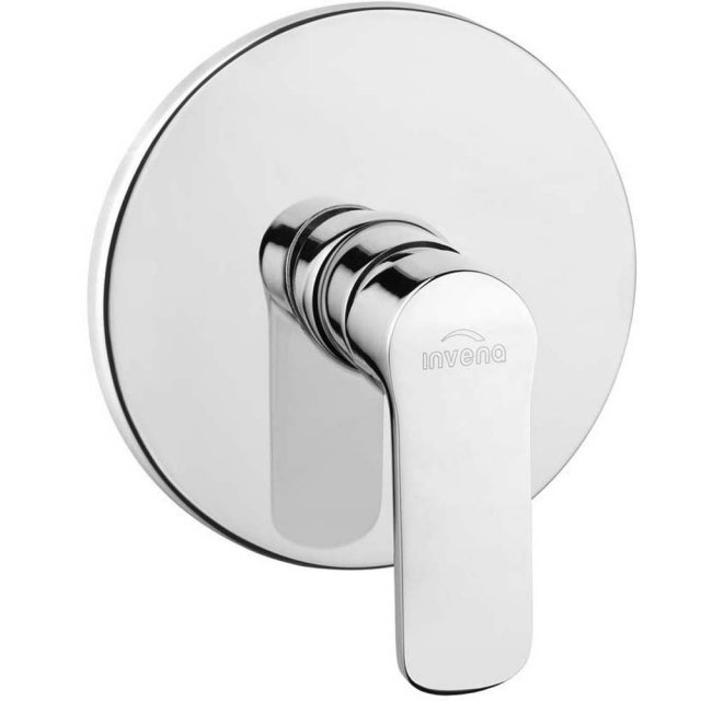 INVENA Bateria prysznicowa podtynkowa 1-funkcyjna SIROS okrągła chrom