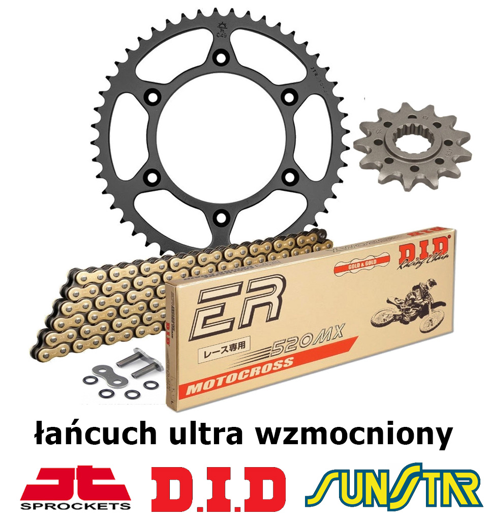 Honda Crf 250X 2004-2017 Zestaw Napędowy Did Ultra Wzmocniony Bezoring Honda 2008 250 Crf 250