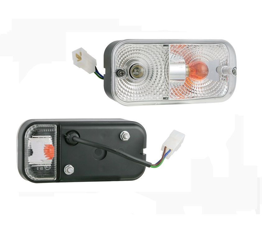 Lampa przednia lewa z kierunkowskazem Zetor 162x77 LA5.39800 Wesem