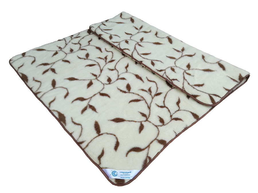 Kołdra wełniana merynos australijski, wzór benjamin 200x200 (+-5cm)