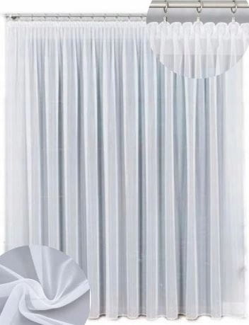 Firana gotowa z woalu VEGA wys 245x600cm idealna dla salonu z ołowianką