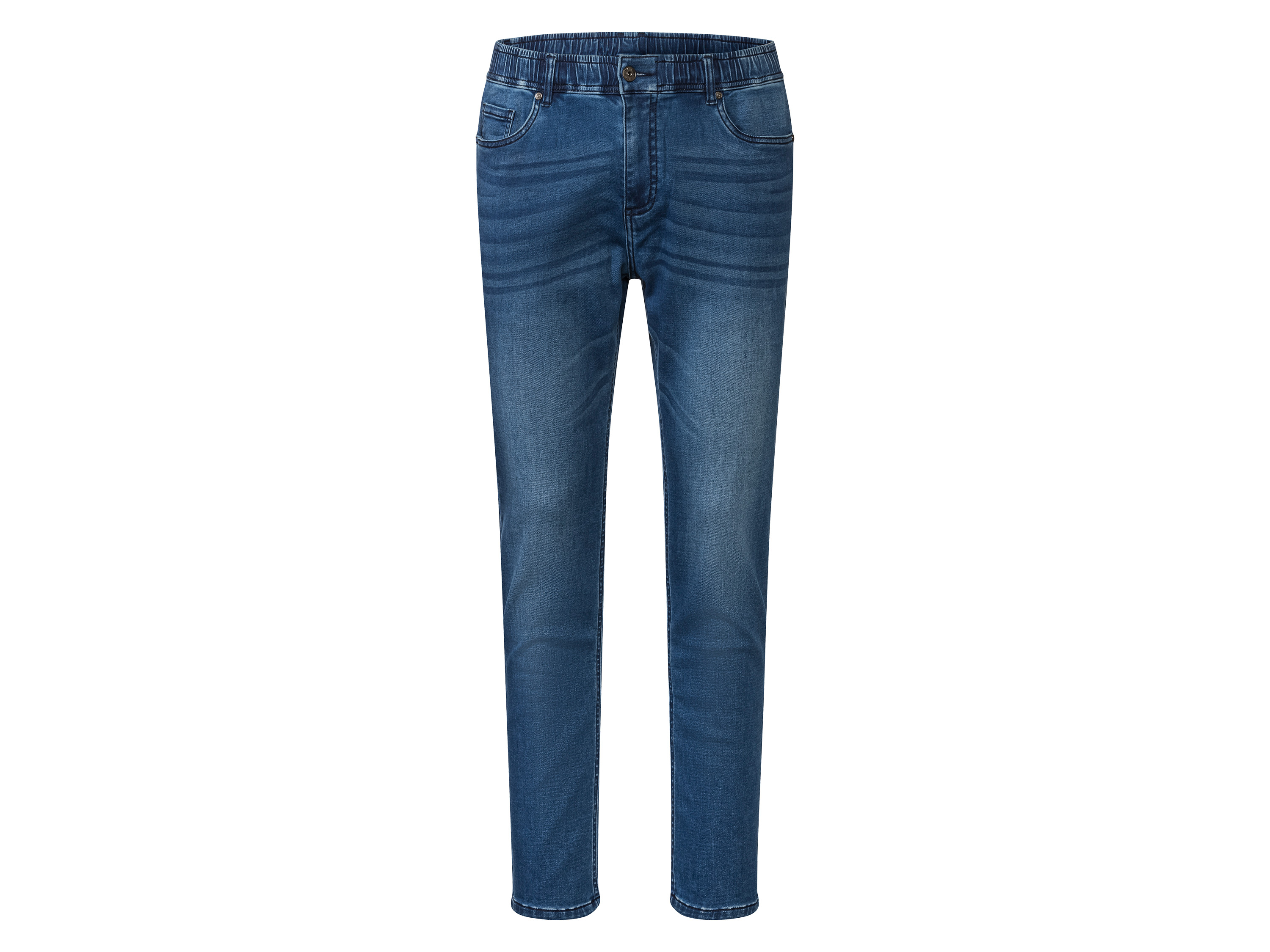 Livergy Jeansy męskie z bawełną, straight fit 52, Niebieski