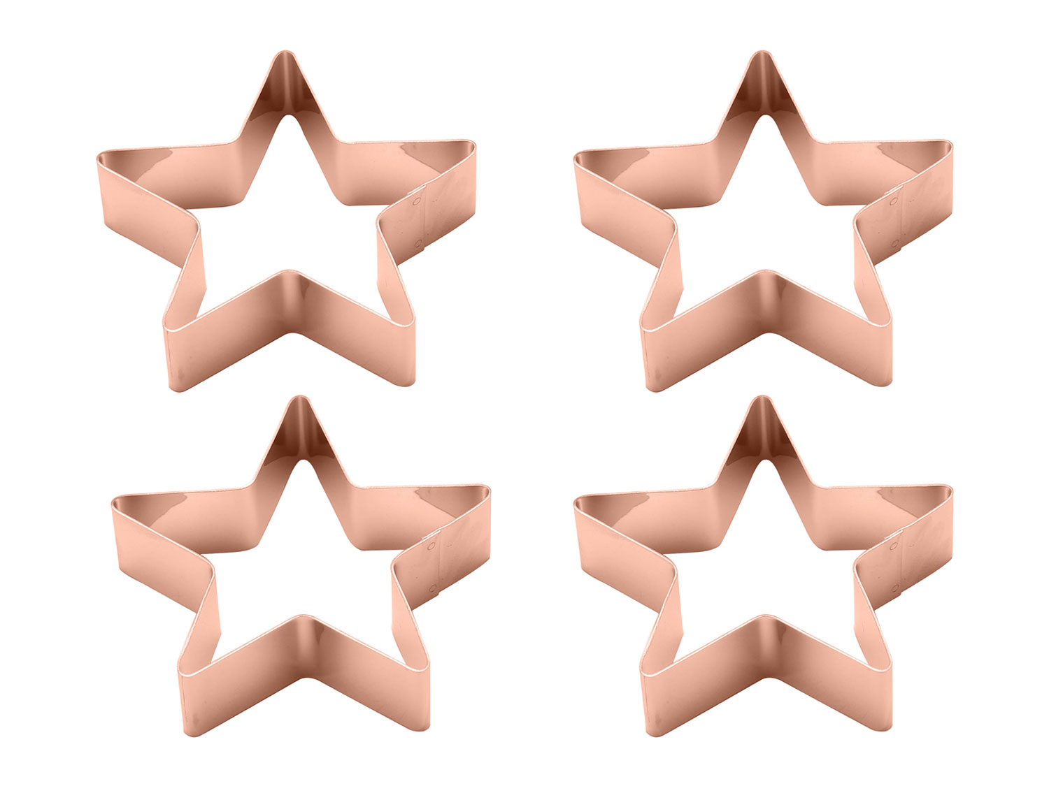 Echtwerk Zastawa ze stali szlachetnej obrączki na serwetki "star" wykonane z ed, 4 sztuki, Miedziany