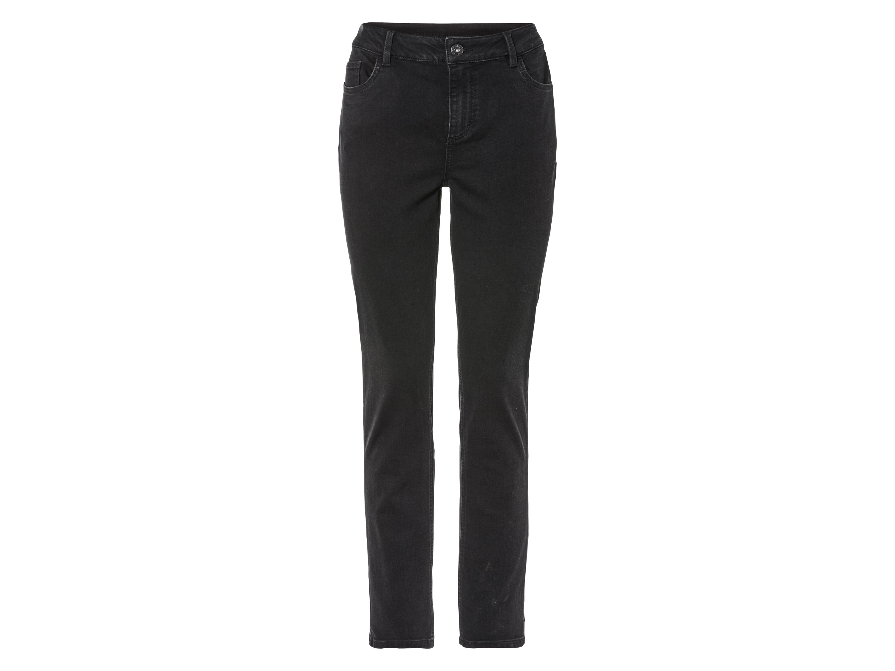 esmara Spodnie damskie, slim fit 42, regularna długość, Czarny