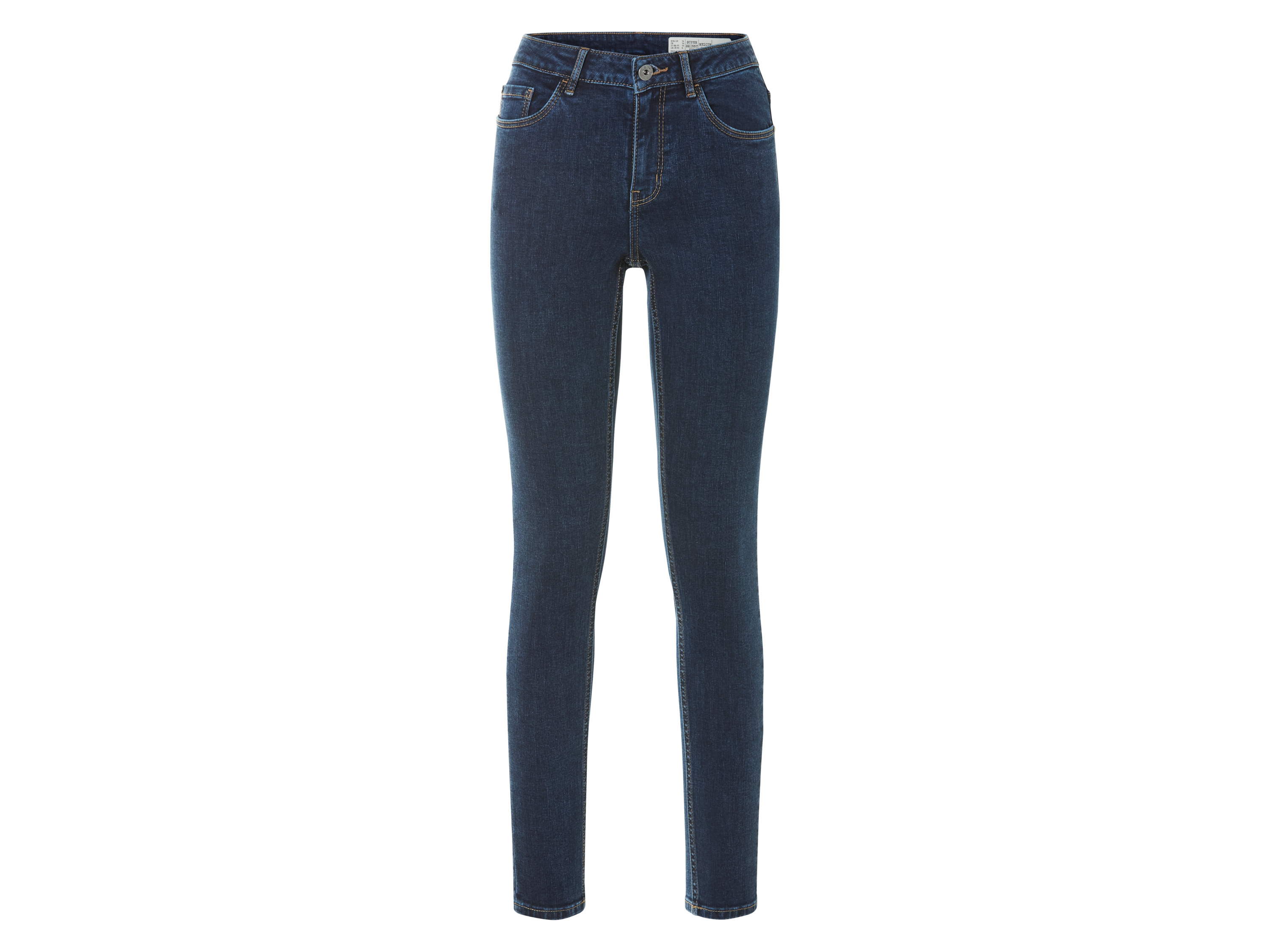esmara Jeansy damskie z bawełną, Super Skinny Fit 46 regularna długość, Ciemnoniebieski
