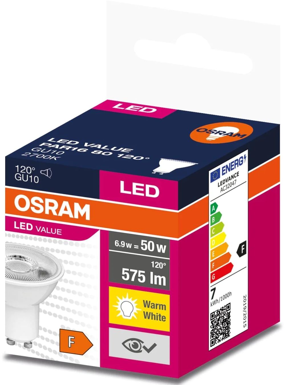 Darmowa Dostawa - Żarówka LED 1x6.9 W 2700 K gu10 Osram LED Lamps 4058075198852