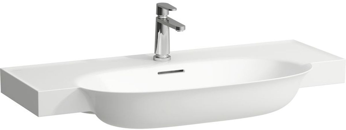 Darmowa Dostawa - Umywalka 100x48 cm półokrągła ścienna-meblowa biała Laufen The New Classic H8138574001091
