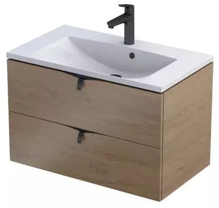 Darmowa Dostawa - Szafka 79.6x45.5x50 cm podumywalkowa wisząca dab Oristo Siena OR45SD2S8078