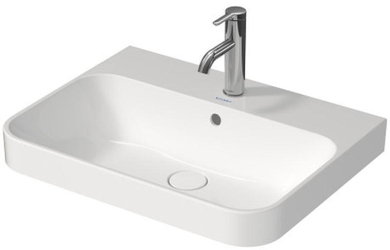 Darmowa Dostawa - Umywalka 60x46 cm prostokątna nablatowa biała Duravit Happy D.2 2360600000