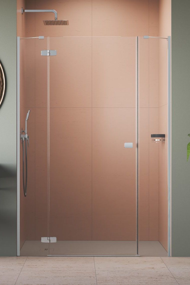 Darmowa Dostawa - Drzwi prysznicowe 140 cm uchylne chrom połysk/szkło przezroczyste Radaway Fuenta Chrome DWJ+S 13840330101L