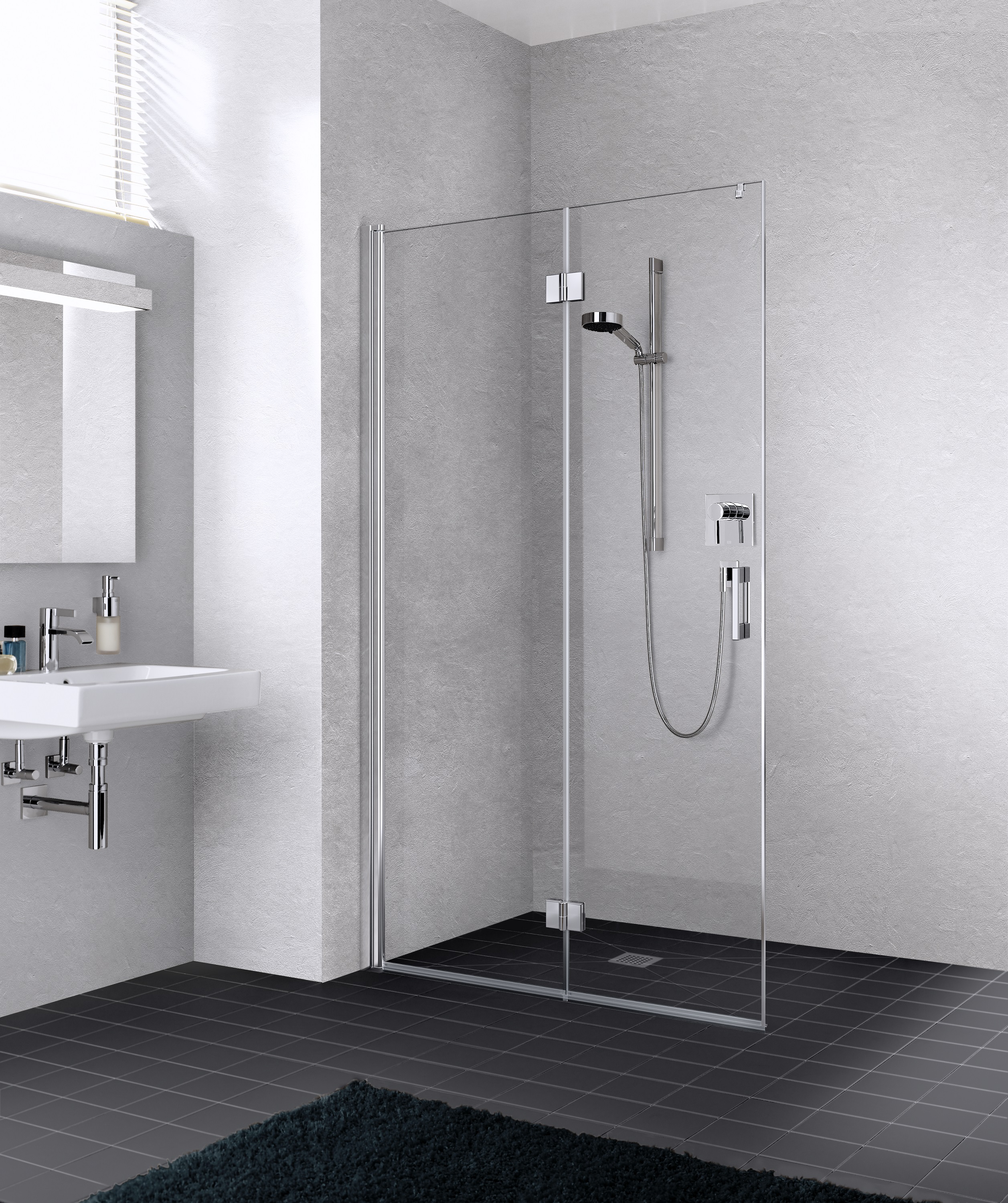 Darmowa Dostawa - Ścianka prysznicowa walk-in 80 cm Kermi Liga LI 2Y LI2YL08020VPK