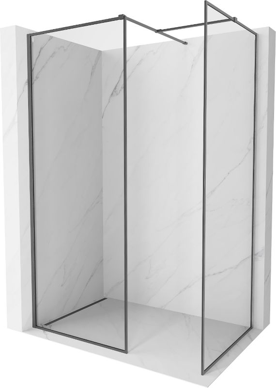 Ścianka prysznicowa walk-in Mexen Kioto-F gun gray 120x115 cm 1 szt.