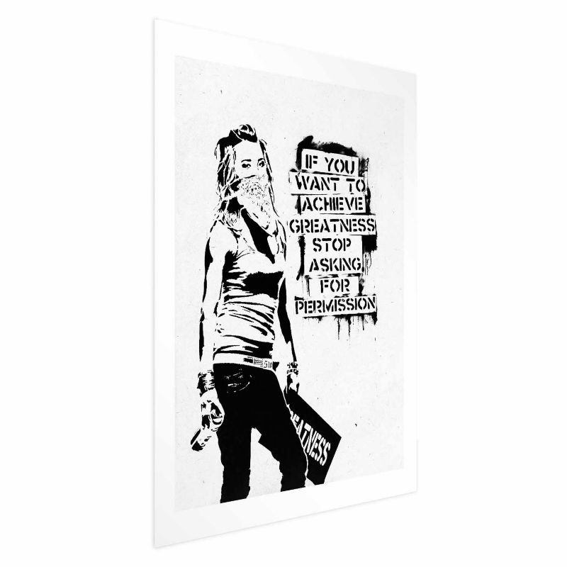Plakat Artgeist Dziewczyna z graffiti 21x30 cm bez ramy 1 szt
