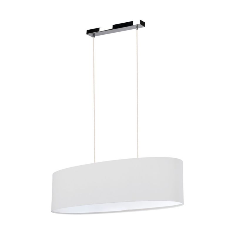 Lampa Wisząca SPOT Light 2xE27 Max.40W Elegancki Chrom w Połączeniu z Szarym Abażurem, Polski Producent, 1 szt.