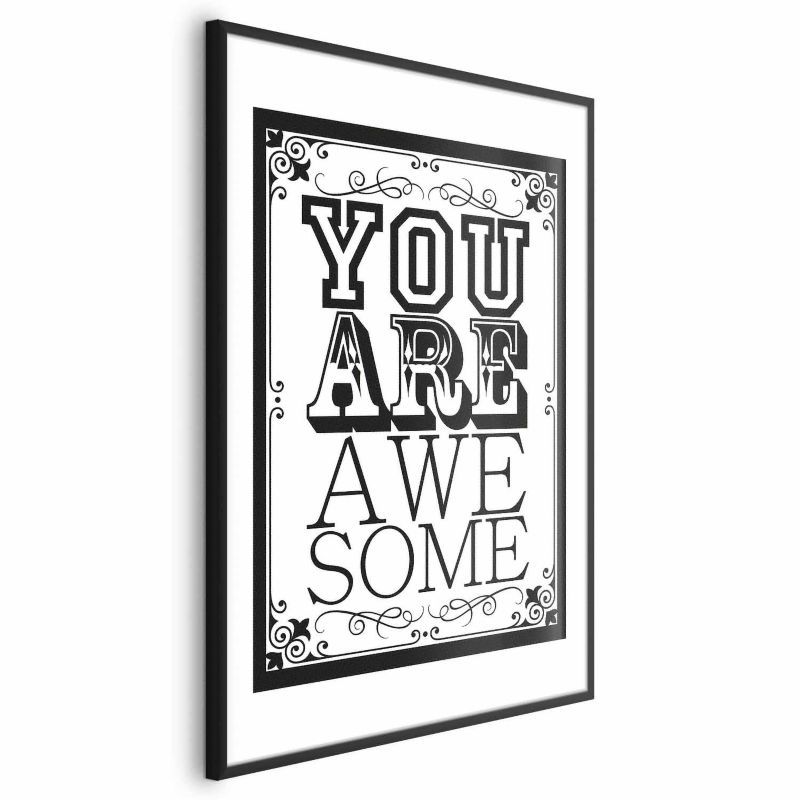 Plakat Artgeist You are awesome 60x90 cm z ramą czarną 1 szt