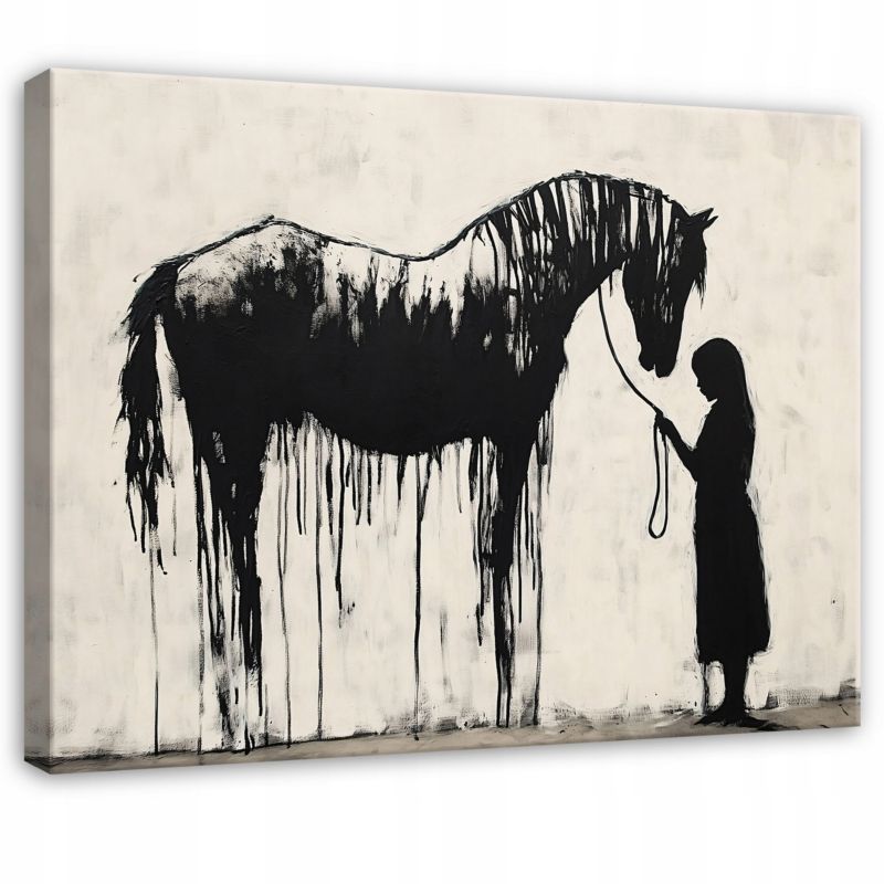 Obraz Na Płótnie WALLARENA 120x80 cm Dekoracja Ścienna Do Sypialni Salonu Kuchni Abstrakcja Banksy 1 szt.
