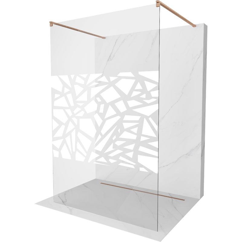 Ścianka prysznicowa Mexen Kioto biały wzór 120x200 cm 800-120-002-65-85 1 szt.