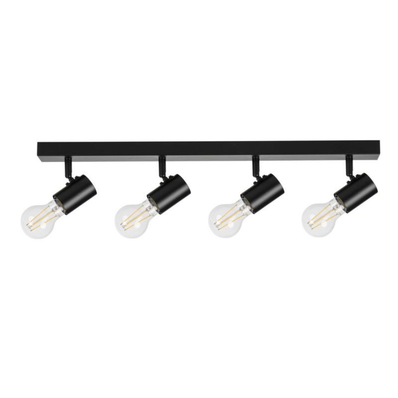 Lampa sufitowa LightLogic LL DZAN EL-4I E27 66268 ścienna spot 4-punktowy czarny loft 1 szt.