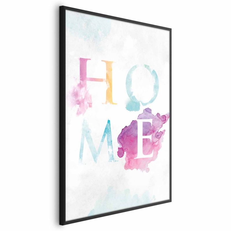 Plakat Artgeist Tęczowe home 29,7x42 cm z ramą czarną 1 szt