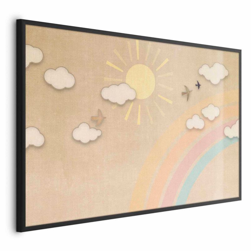 Plakat Artgeist Tęczowy dzień 90x60 cm z ramą czarną 1 szt