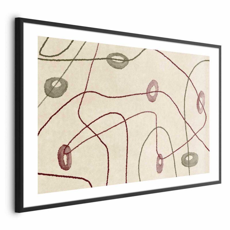 Plakat Artgeist Kształty 90x60 cm z ramą czarną 1 szt