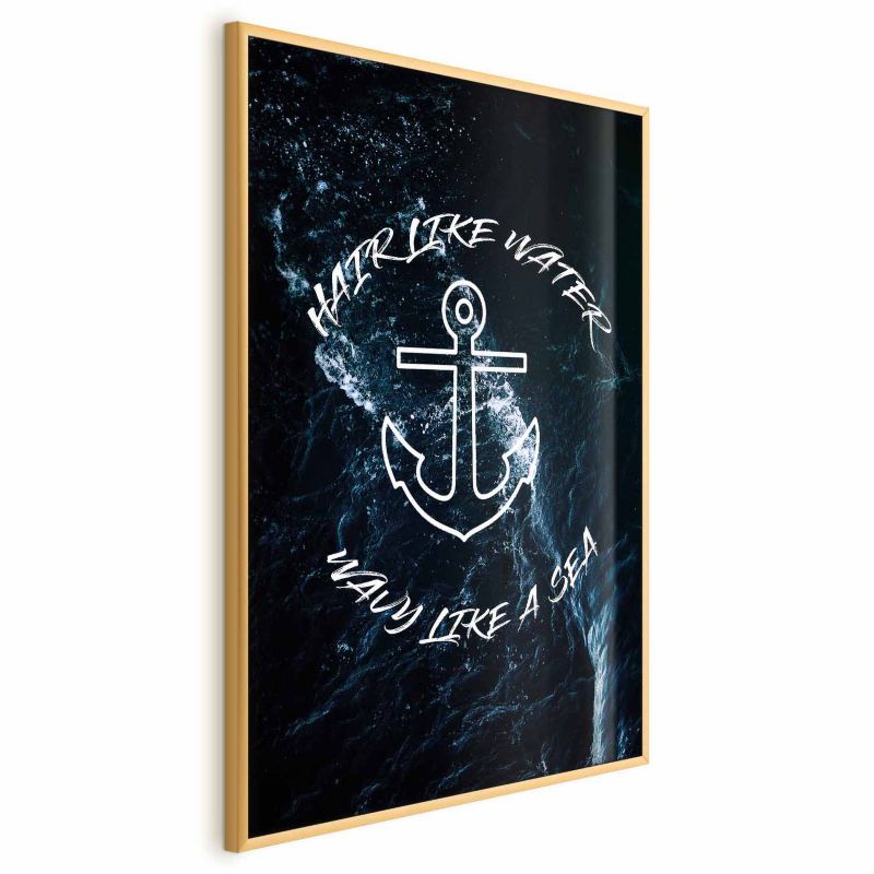 Plakat Artgeist Like Water 60x90 cm z ramą złotą 1 szt