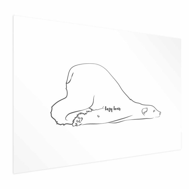Plakat Artgeist Leniwy niedźwiedź 60x40 cm bez ramy 1 szt