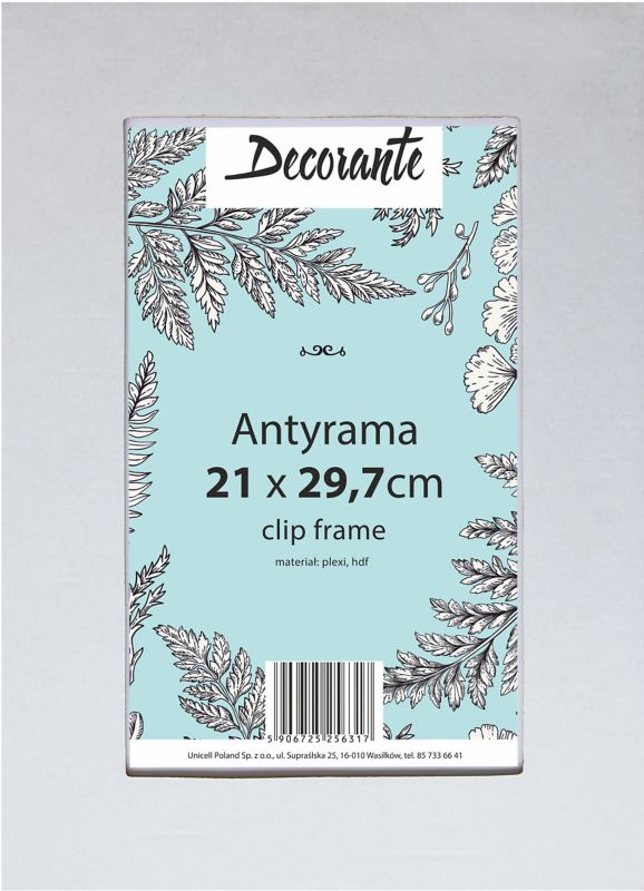 Antyrama plexi 21 x 29,7 cm
