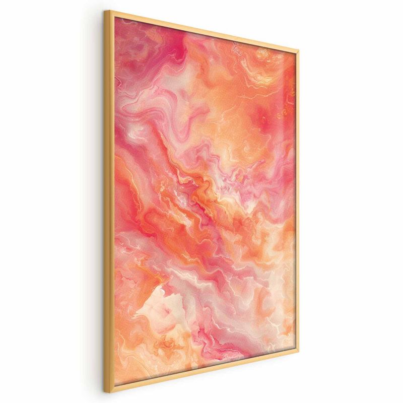 Plakat Artgeist Płomienne Barwy 60x90 cm z ramą złotą 1 szt