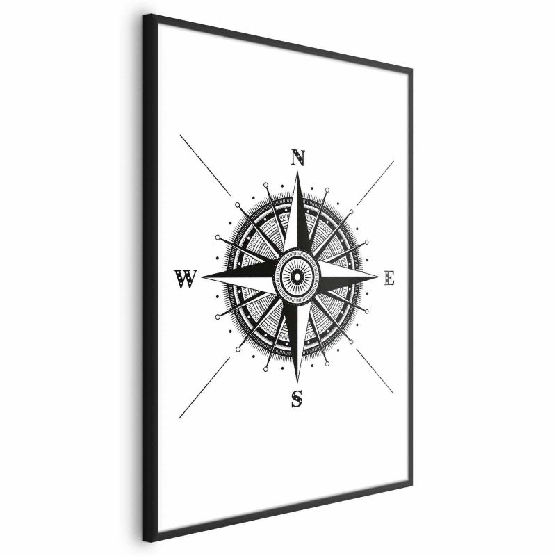 Plakat Artgeist Kompas 40x60 cm z ramą czarną 1 szt