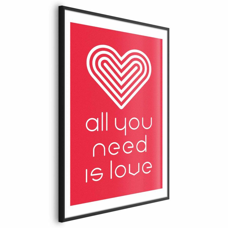 Plakat Artgeist Kochajmy się 21x30 cm z ramą czarną 1 szt