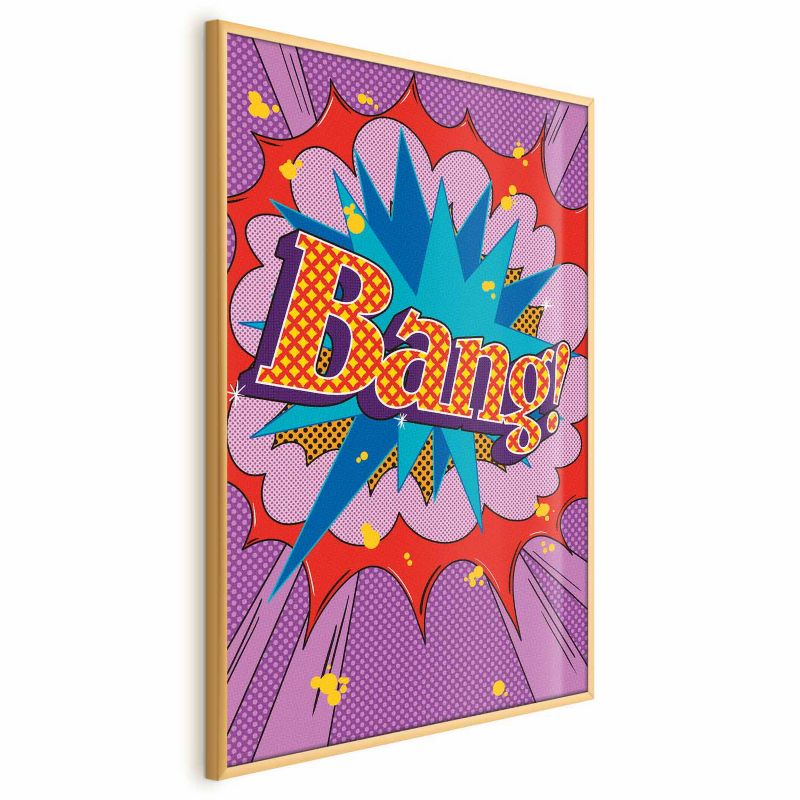 Plakat Artgeist Bang 60x90 cm z ramą złotą 1 szt