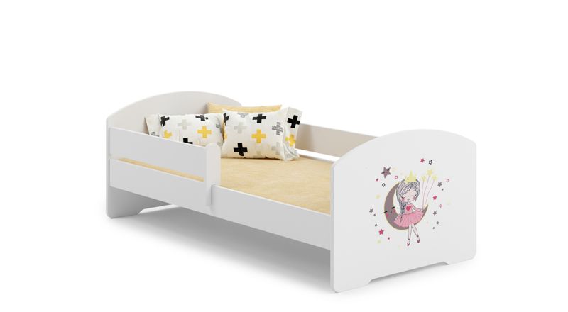 Łożko dziecięce Kobi LUK z barierką 140x70 Kobi Śpiąca księżniczka 1 szt.