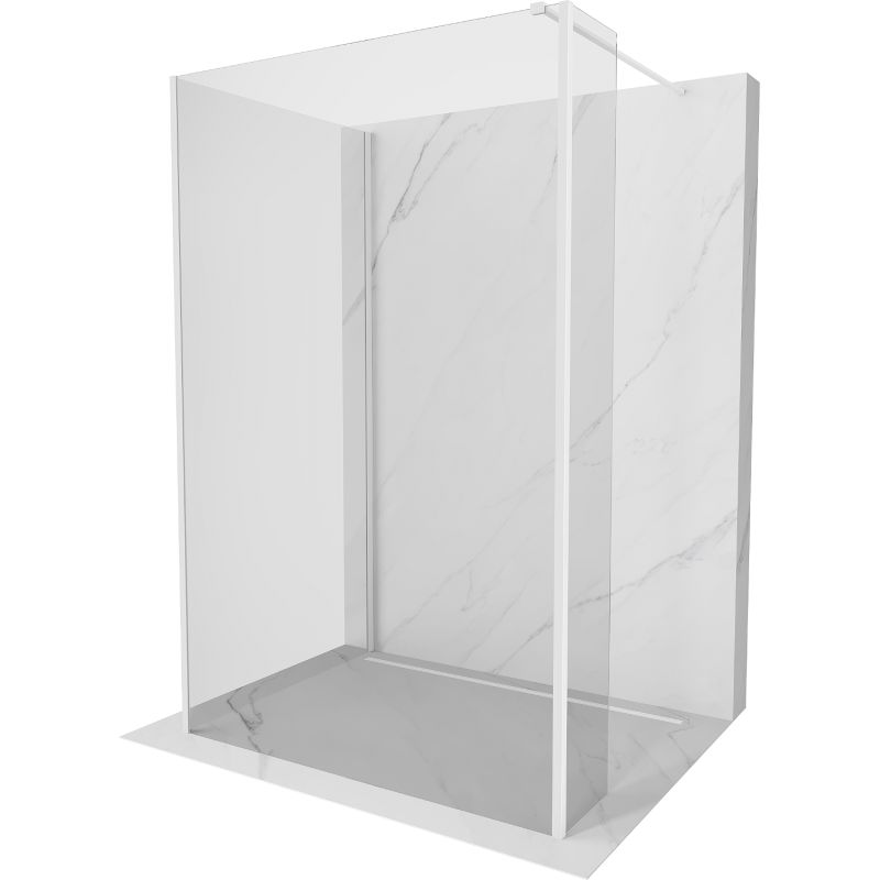 Ścianka prysznicowa walk-in Mexen Kioto biała 110x85x40 cm 1 szt.